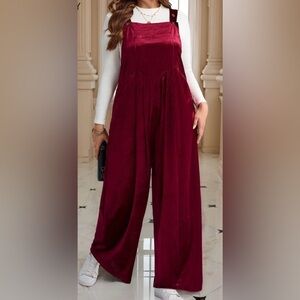 New Elegant Burgundy Jumpsuit